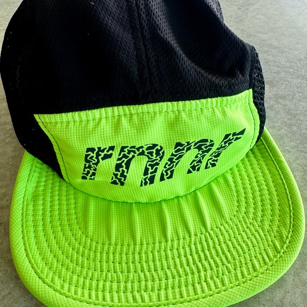 RNNR Neon Green and Black running Hat